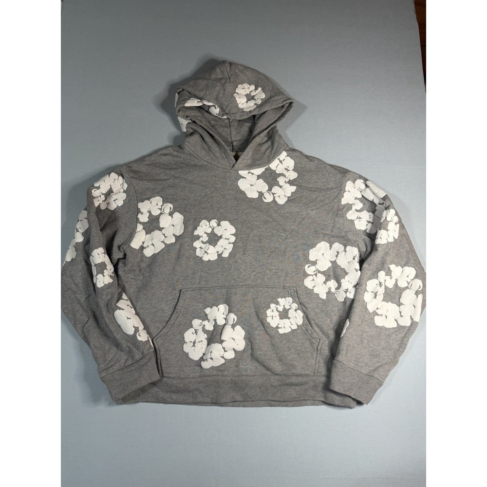 Grey Denim Tears Hoodie Size Large pullover hoodie Size L